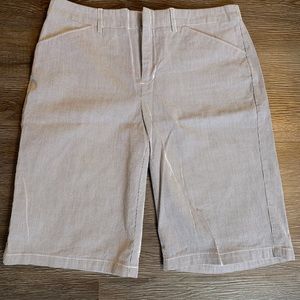 DKNY Black and white stripped shorts